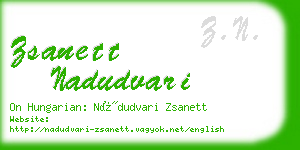 zsanett nadudvari business card